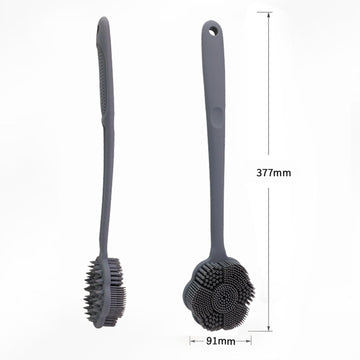Brosse Dos Douche 377x91x37xmm Nettoyage en profondeur Les deux côtés disponibles et Matériaus sûr Confortable Brosse de Bain